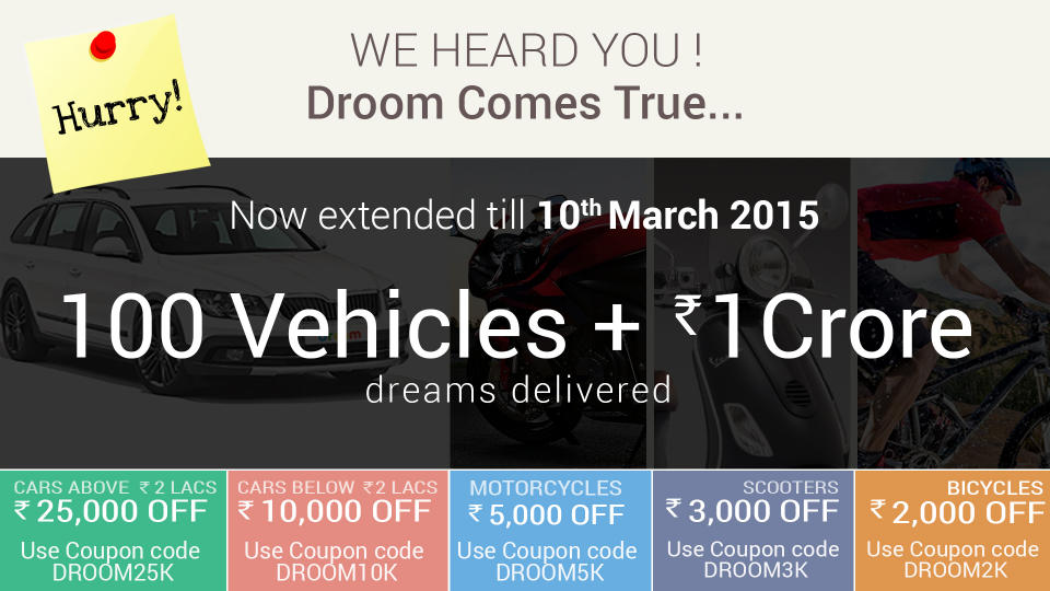 Droom Coupon Codes