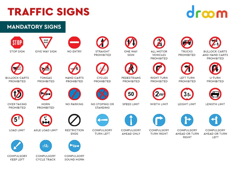 mandatory traffic signs