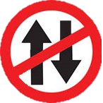 Vehicle prohibited sign