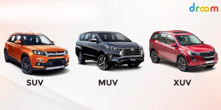 SUV vs XUV vs MUV Cars - Difference Between SUV, XUV and MUV Cars