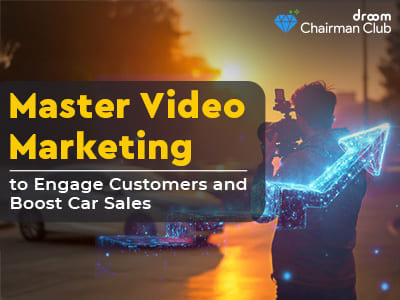 Automotive dealer recording a car video to boost sales and engage customers online