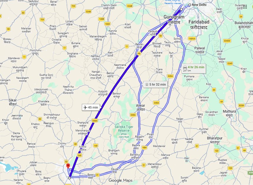 delhi to-jaipur-nh48