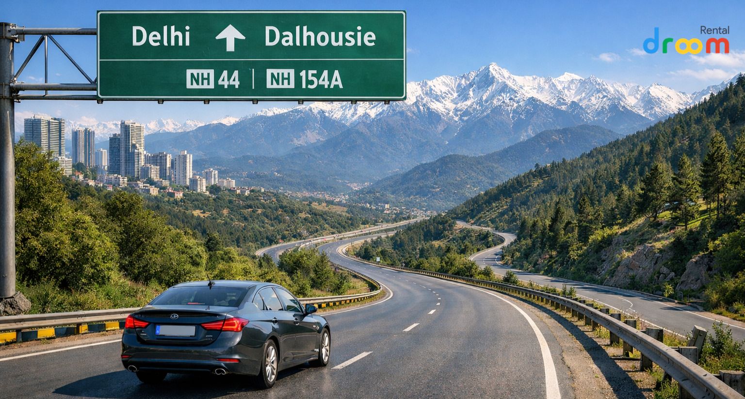 Delhi to Dalhousie Distance by Road