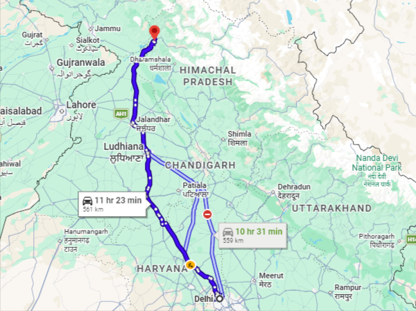 Ludhiana- Jalandhar - Pathankot- Dalhousie