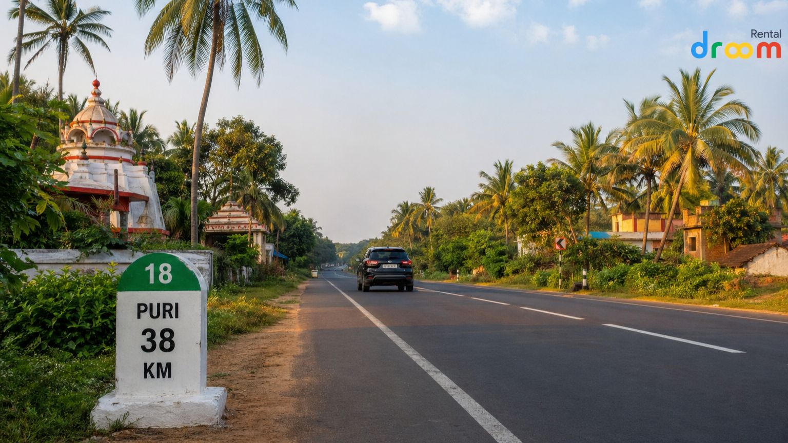 bhubaneswar to puri distance by road