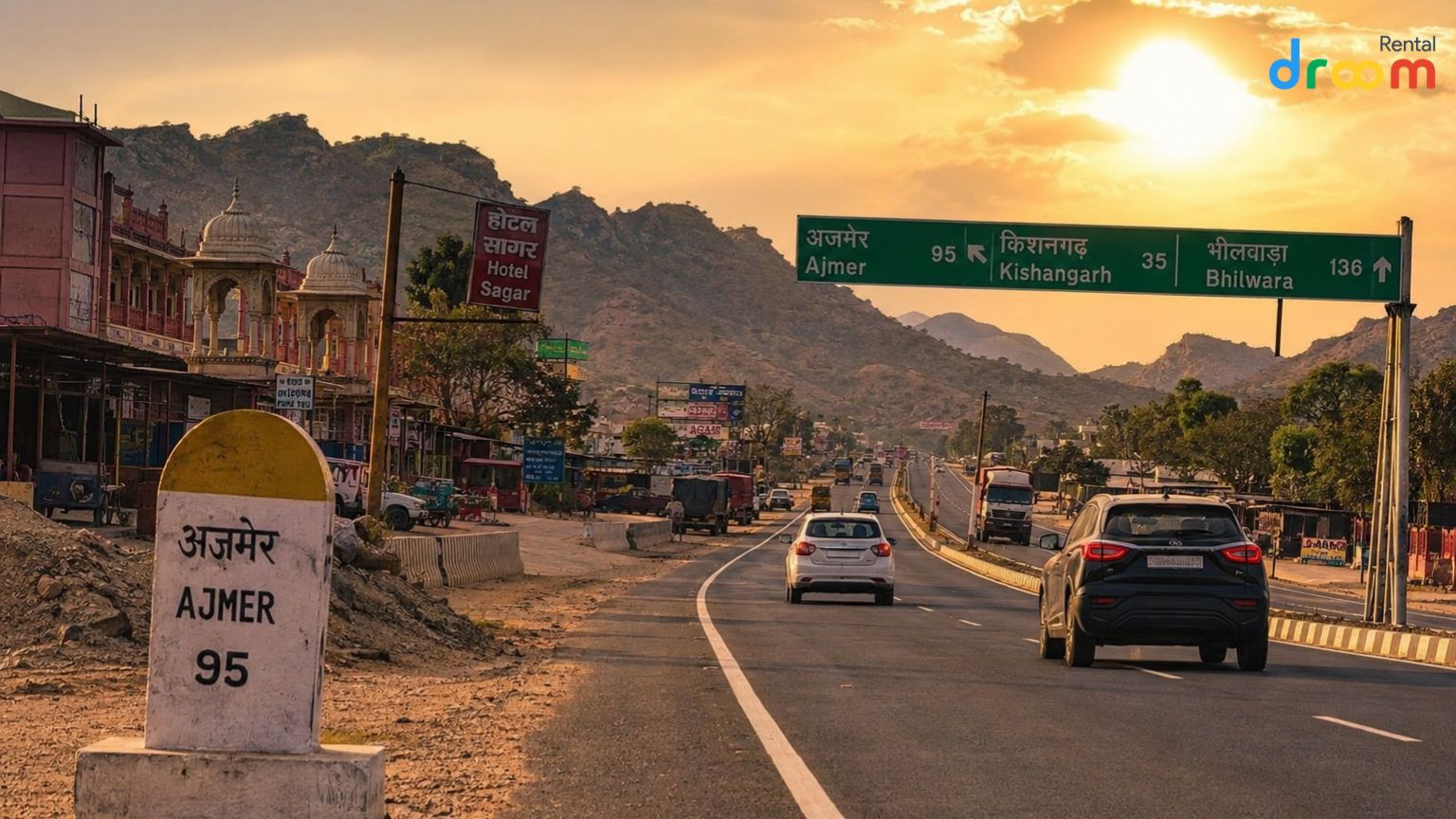 jaipur to ajmer distance by road